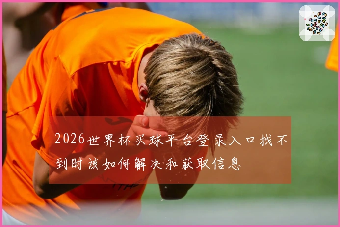 2026世界杯买球平台登录入口找不到时该如何解决和获取信息